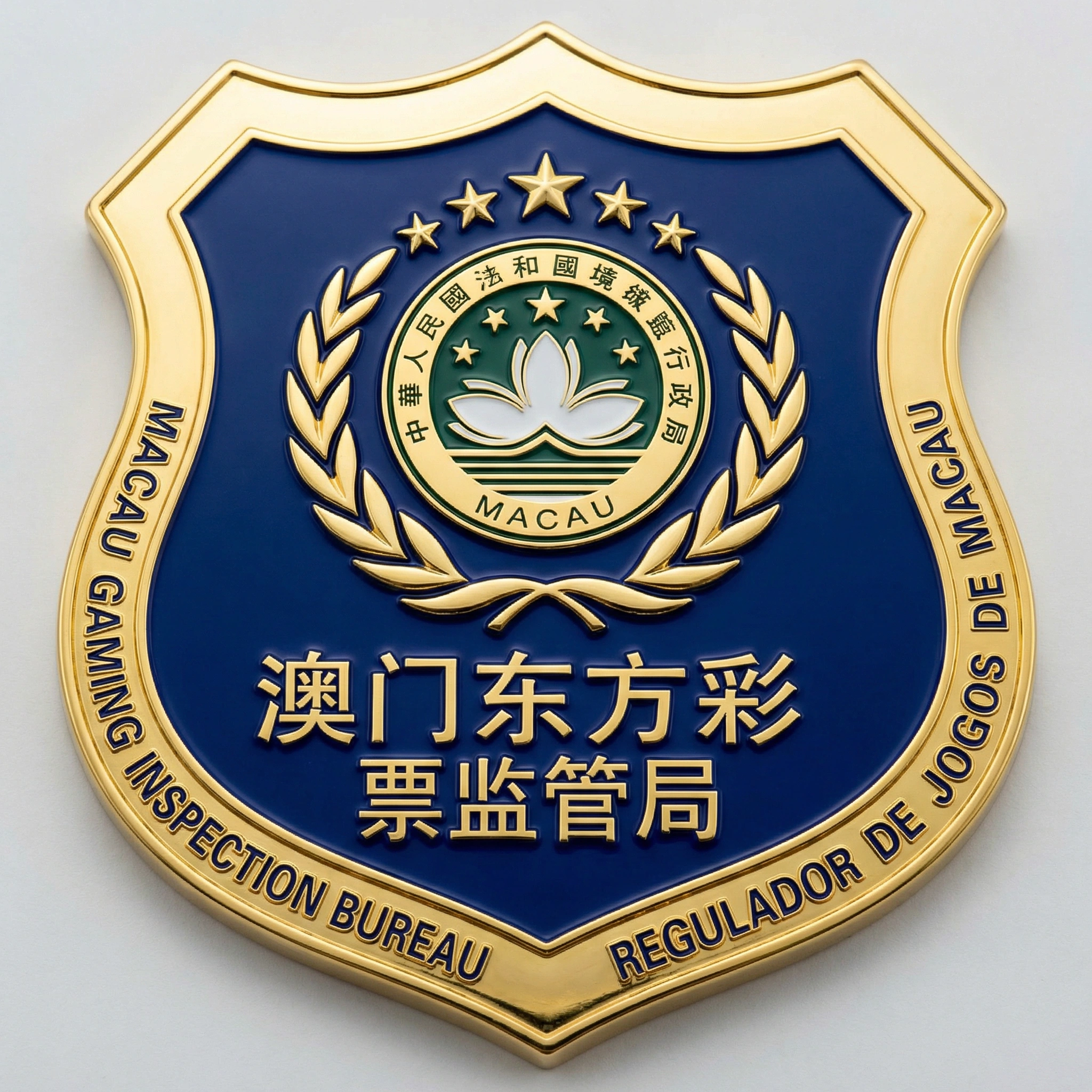 澳门东方彩票监管局颁发的合法博彩牌照徽章